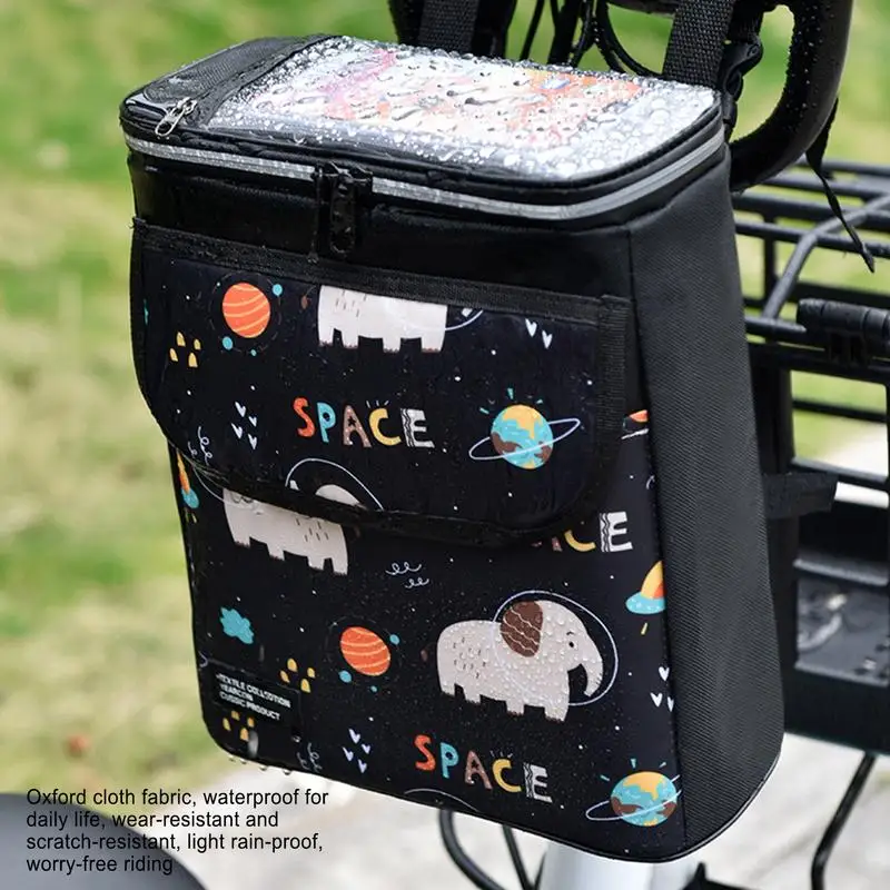 

Motorcycle Tube Bag Motorbike Handlebar Organizer Bag Reflective Strip Design Motorcycle Cycling Bag For Cycling Navigation
