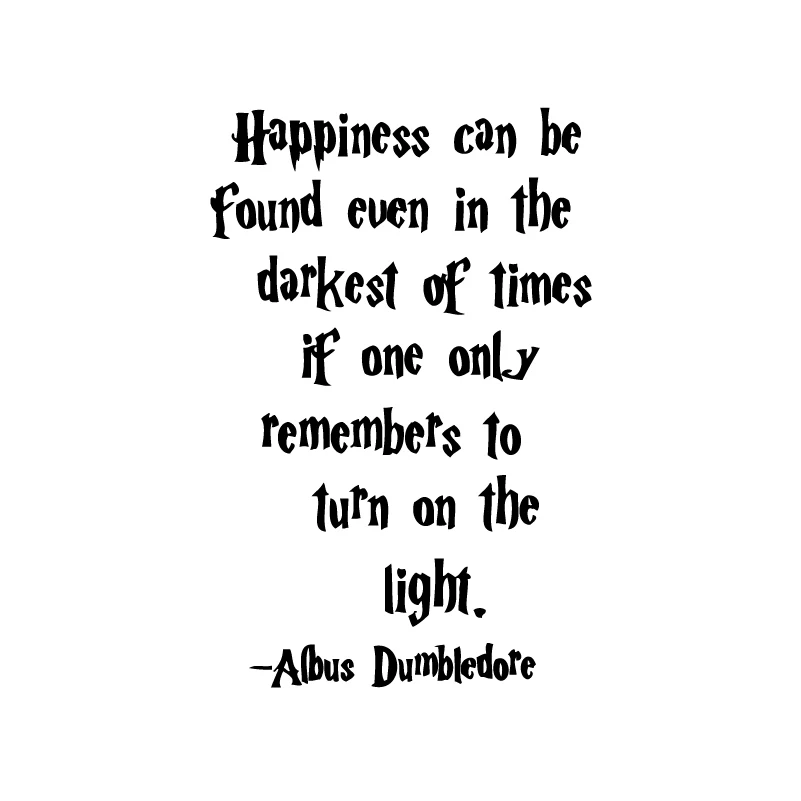 Harry Potter Switch Vinyl Wall Sticker Happiness can be Found even in the darkest Quote Wall Decals For Switch Wall Decoration view 2