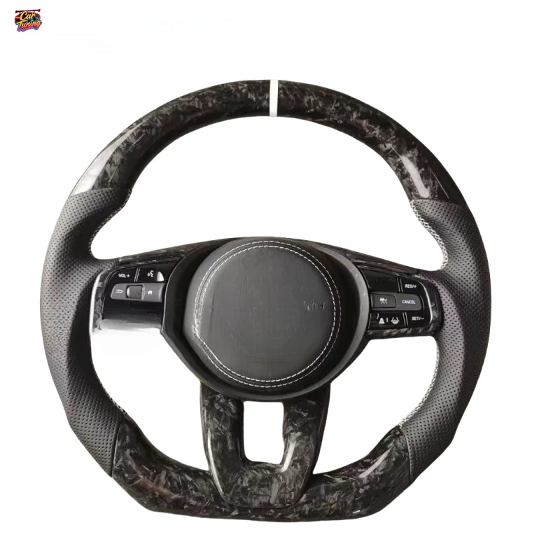 For Honda 4th Generation Fit VEZEL XRV Forged Carbon Fiber Steering Wheel Modification Without Airbag
