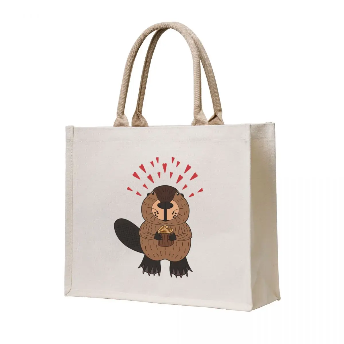 

Beaver Love Tote Bag Cloth bag canvas tote canvas tote bag sacs de shopping