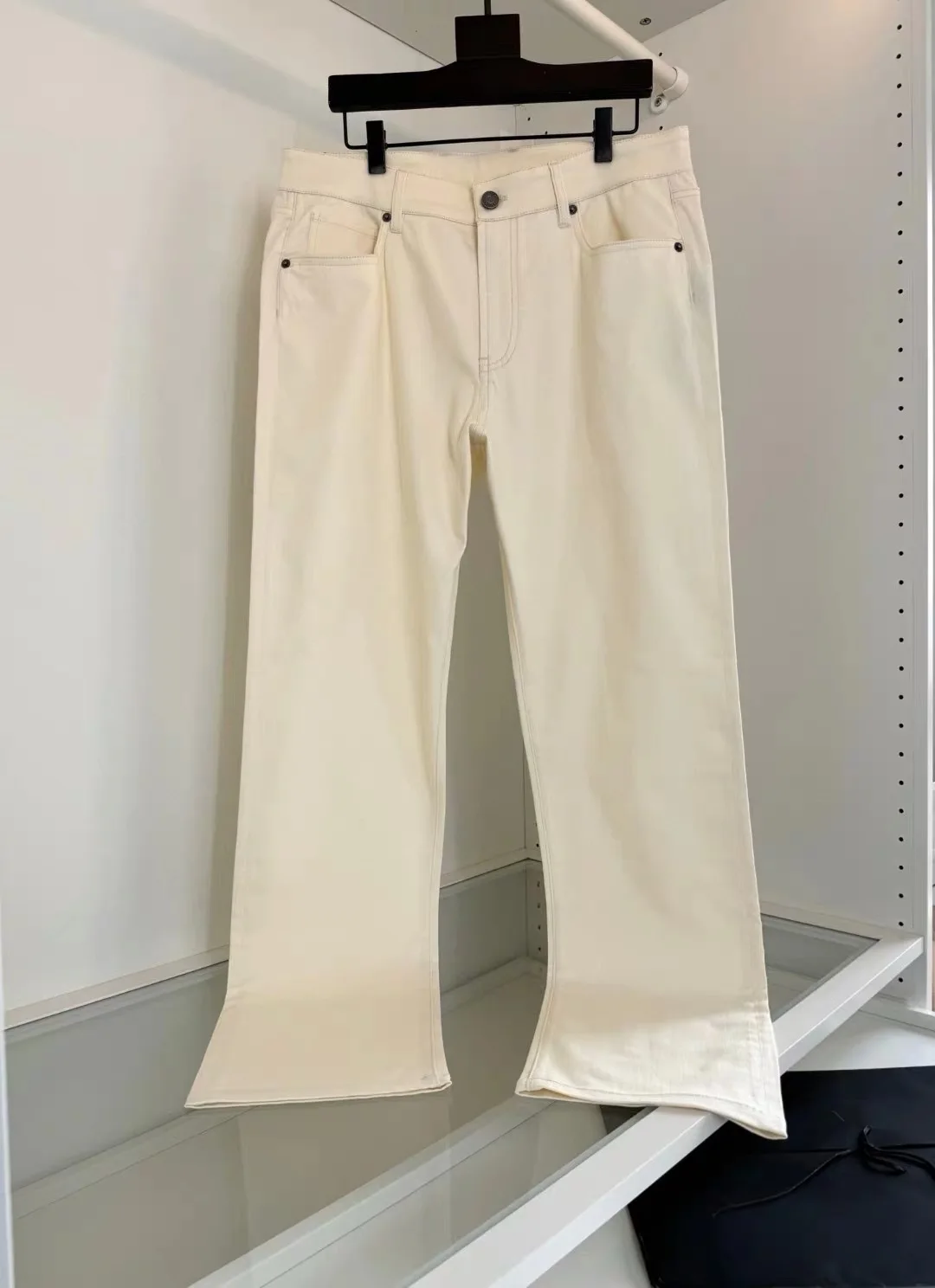 

Italian Sle Men's Slim Fit Straight Leg Stretch Denim Busin Casual Pants High Waist Cotton Elastic Jeans Summer New Arrival