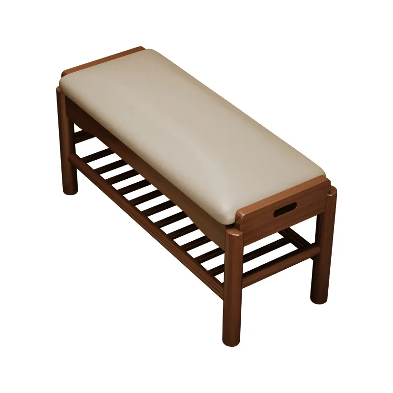 Solid wood shoe changing stool dormitory small apartment entry modern simple shoe rack porch stool shoe stool