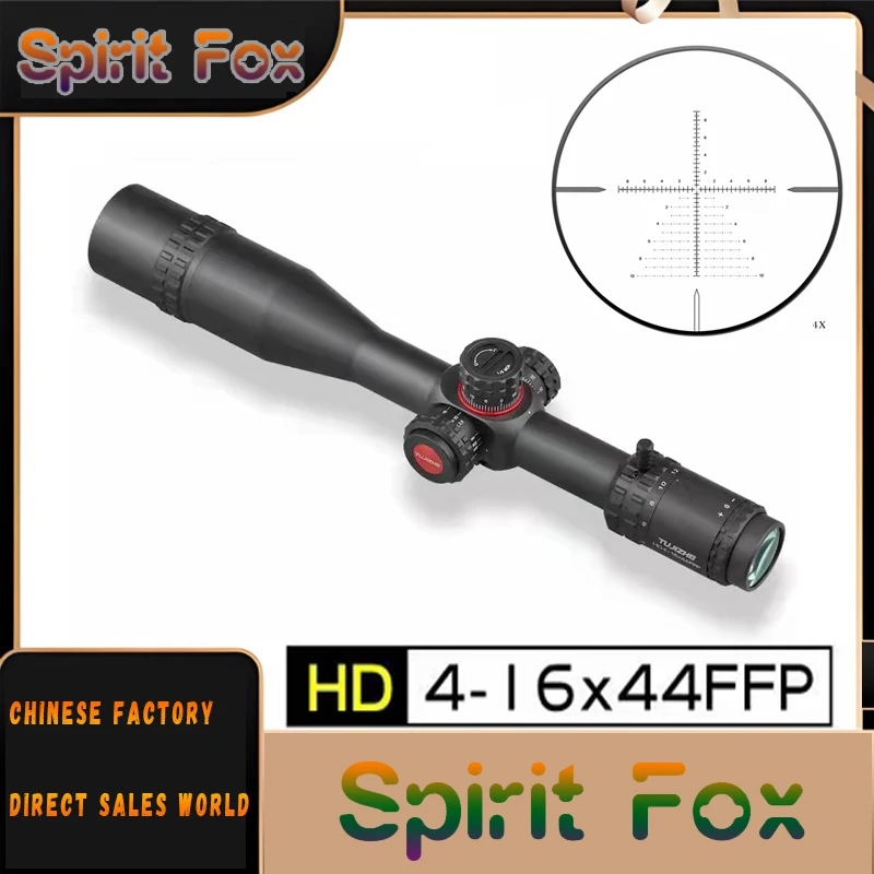 FOX Assault HD4-16X44FFF Side Focusing Front Cross Telescope HD Outdoor Blocker Rear Magnifier HD4-16X44FFP Front 20MM Fixture