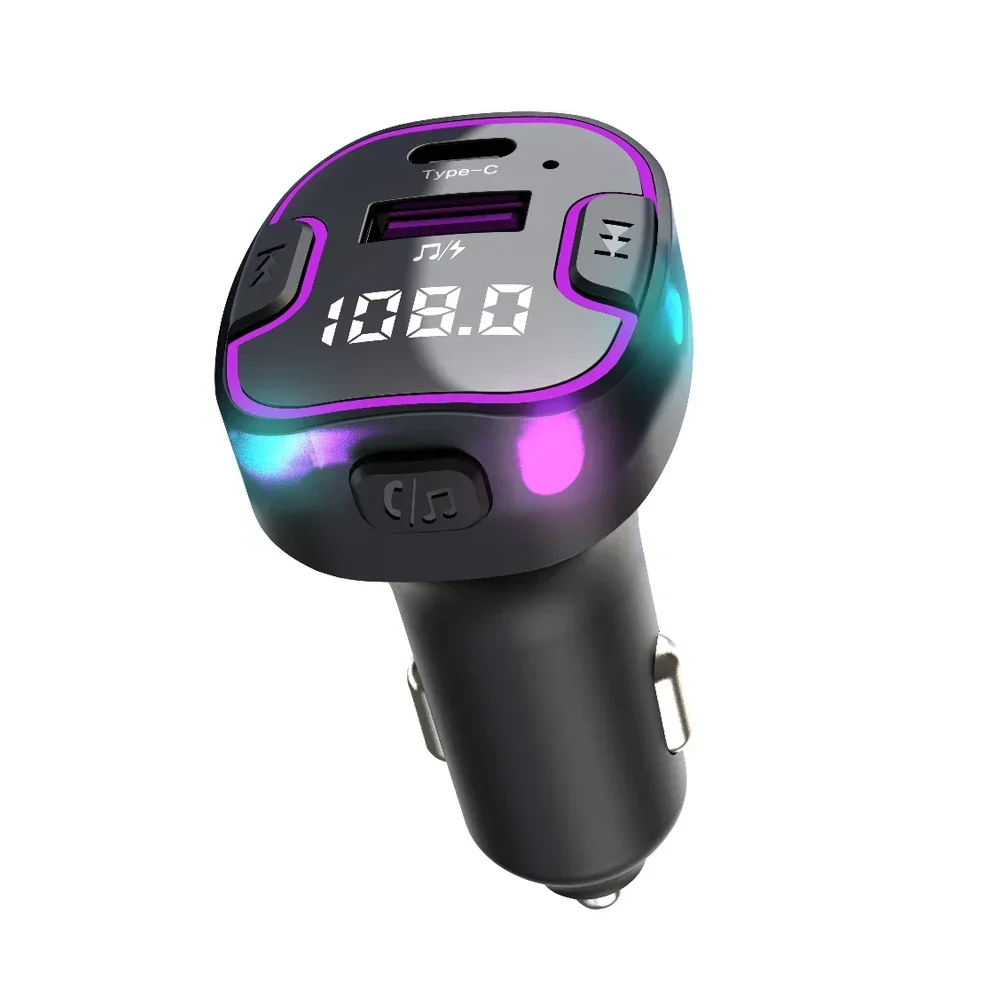 

Bluetooth 5.3 FM Transmitter Car kit Handfree Back Row Dual USB Car Charger 3.1A Support U disk MP3 Modulator Music Player