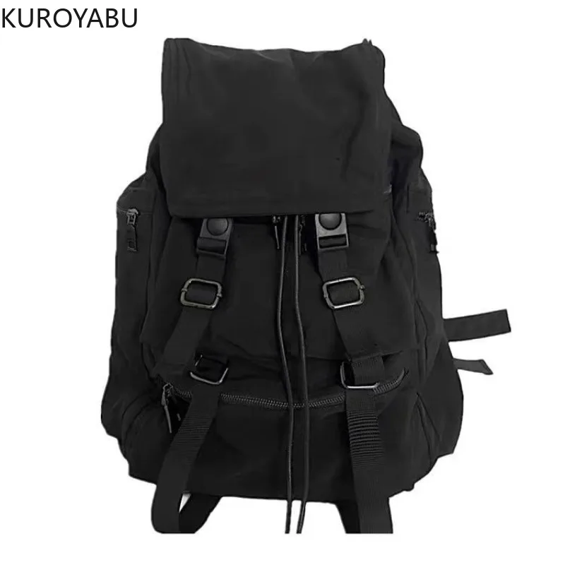 Black New Female Backpack Fashion Women Backpacks Waterproof Large Capacity School Bag Teenage Girls Student Y2k Shoulder Bags