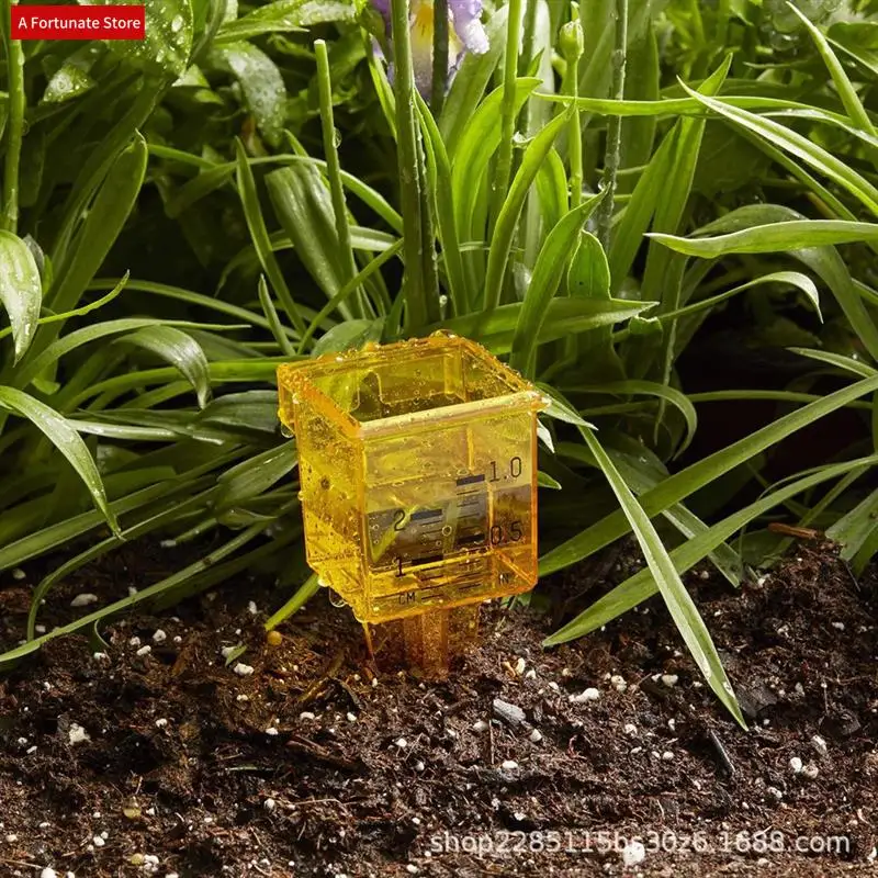 

20PCS Rain Gauge Reusable Garden Water Gauge Sprinkler Gauge Bright Yellow Lawn Rain Gauge Outdoor Water Measuring Tool Durable
