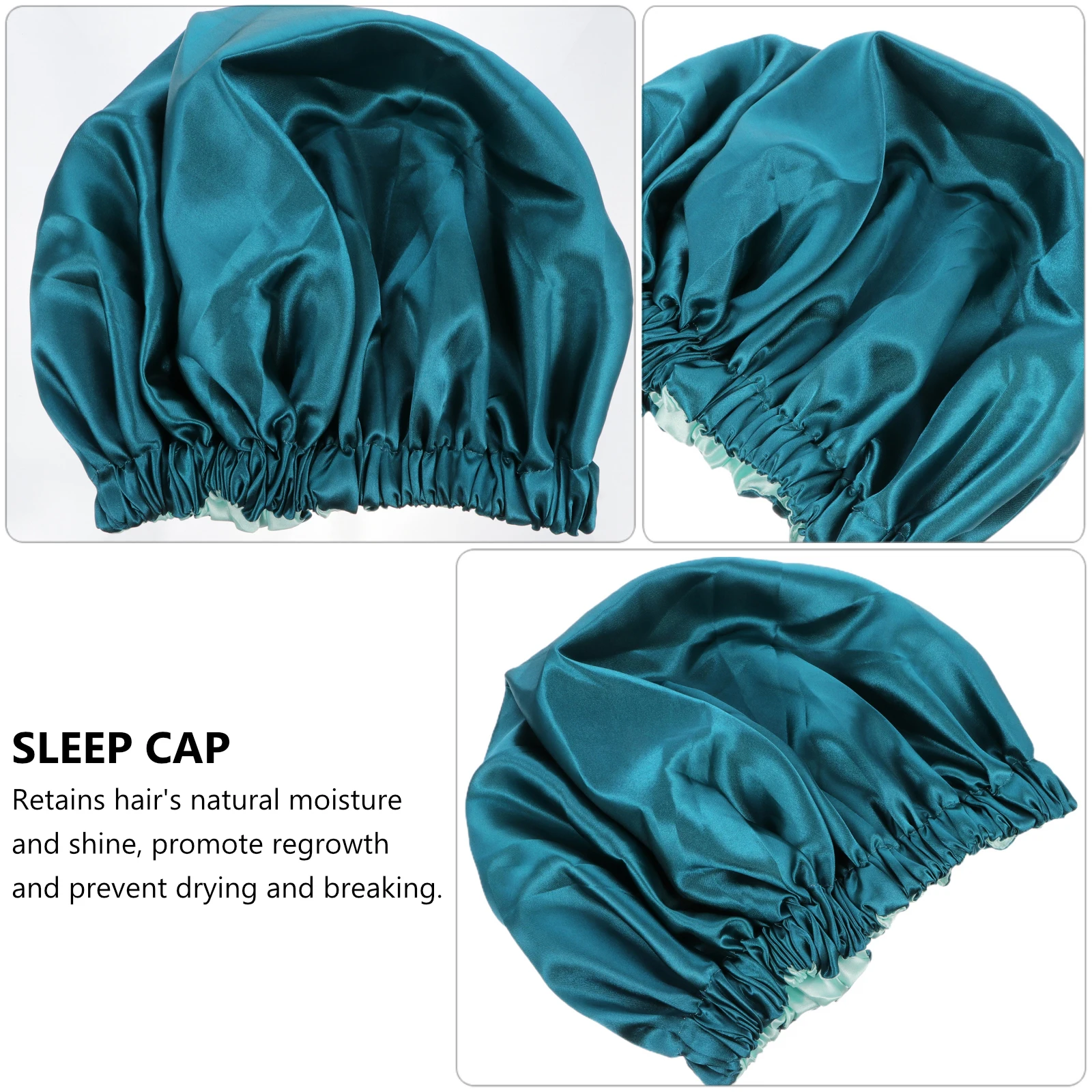 

Satin Sleep Cap Women Night Hat Polyester Extra Large Soft Breathable Elastic Fits Different Head Sizes Protects Hair Promotes