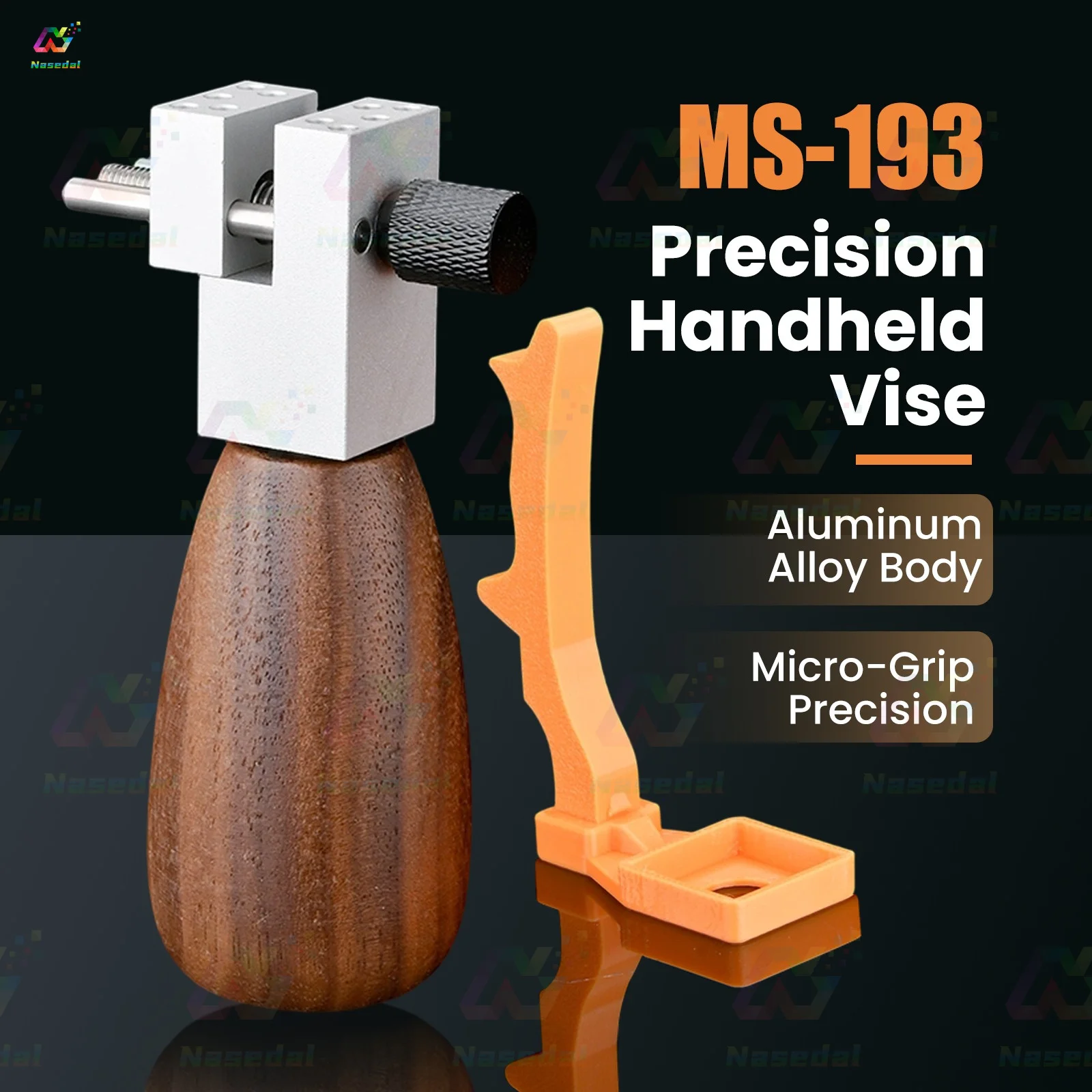 MSWZ MS-193 Precision Workbench Clamp Detachable Handheld Vise Adjustable Jaw for Model Building Engraving Detailing Hobby Tool