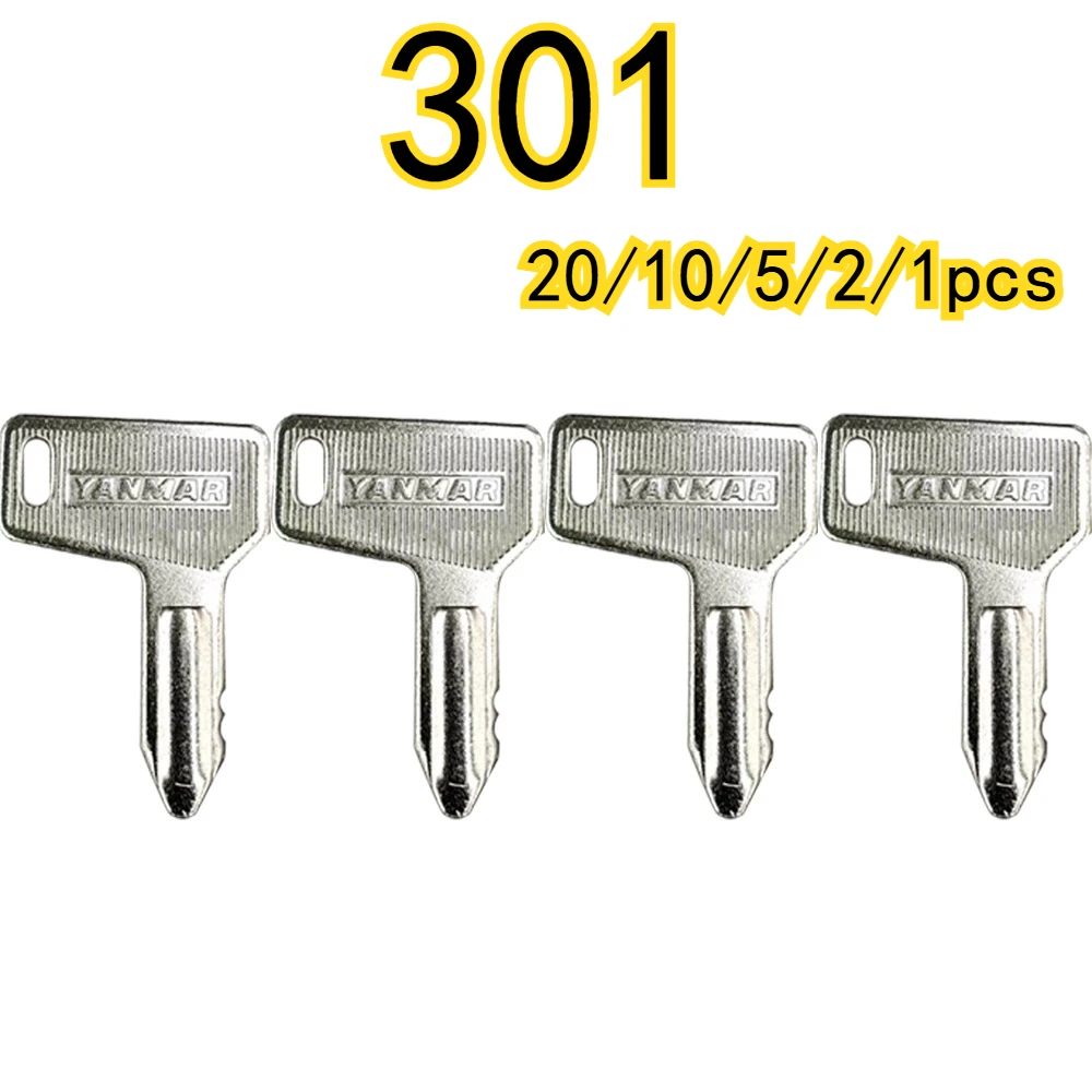 20/10/5/2/1pcs 301 Excavator Ignition Keys for VIO15  VIO15-2 VIO17 for Yanmar Engineering Vehicle Parts