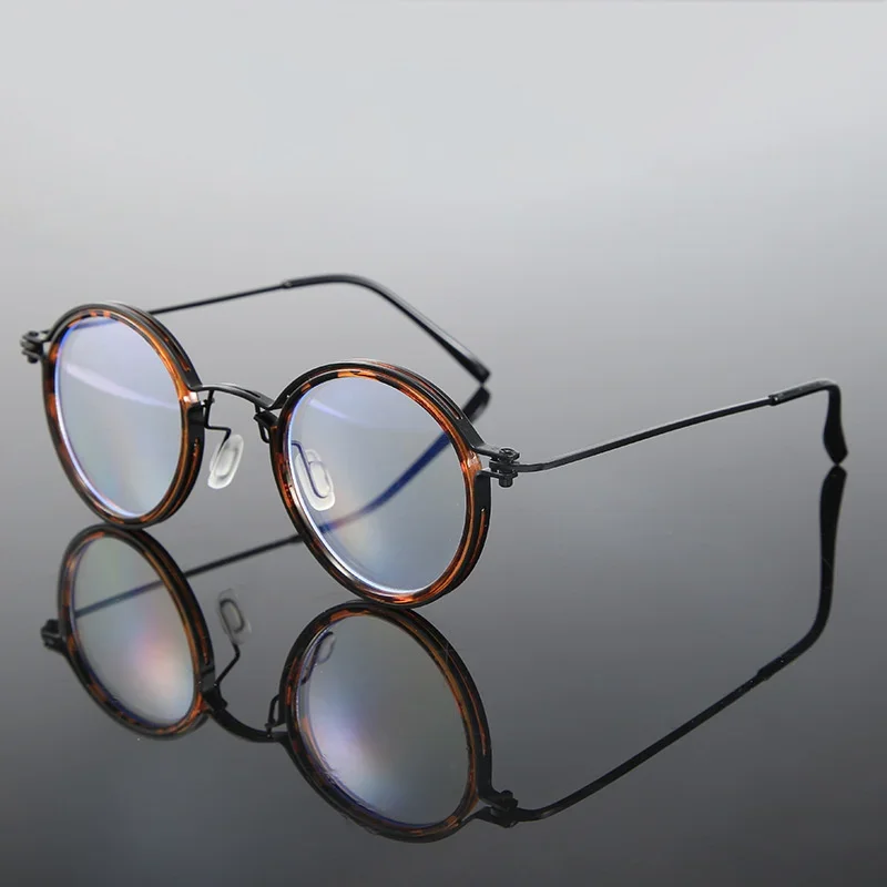 Vintage Anti Blue Light Glasses Men Luxury Round Frame Clear Lens Blue Light Blocking Glasses Men Women Metal Glasses