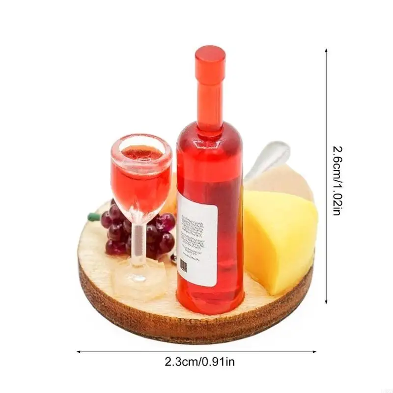 Miniaturowy ser i zestaw desek mini lalki kuchenne akcesoria żywnościowe L8RB