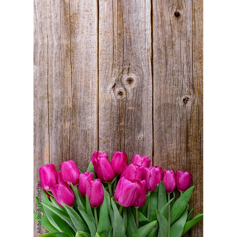 Vinyl Custom Photography Backdrops Props Flower Wood Planks Photo Studio Background  2211 HBB-09