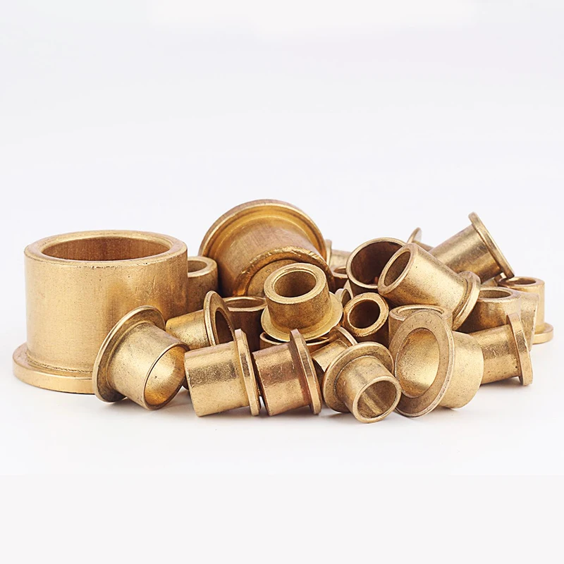 Inner Diameter 12 14 16 1820mm Flanging Self-Lubricating Bearing Powder Metallurgy Oil Copper Bushing Sleeve With Stepped Flange