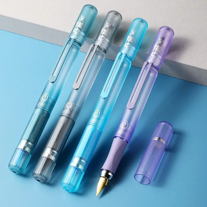 Transparent Northern Purple Colors Magnetic Fountain Pen EF 0.38MM Nib Calligraphy Pen Replaceable Ink Cartridges School Write