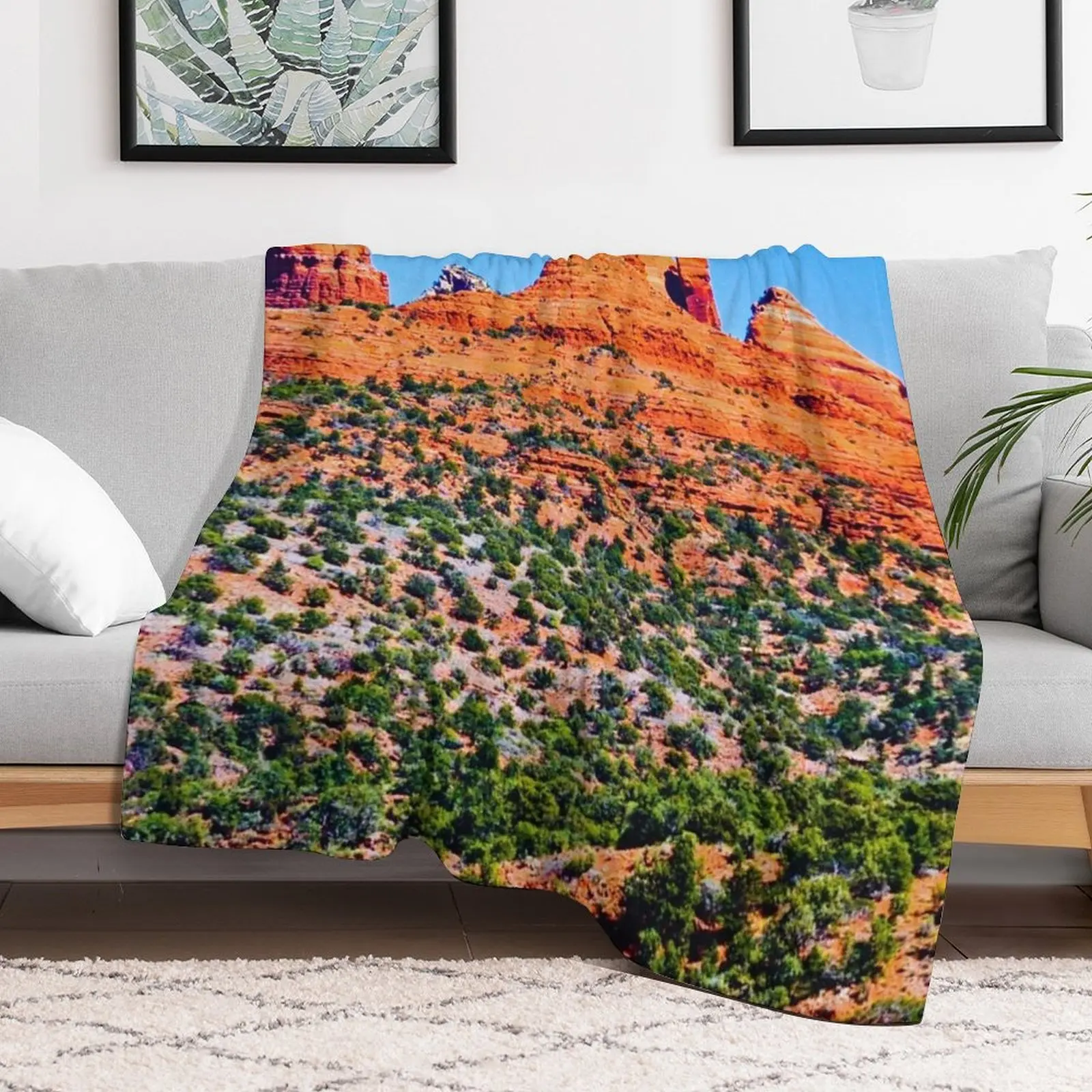 Gorgeous Red Rocks of Sedona Throw Blanket Decorative Throw Hairys Blankets