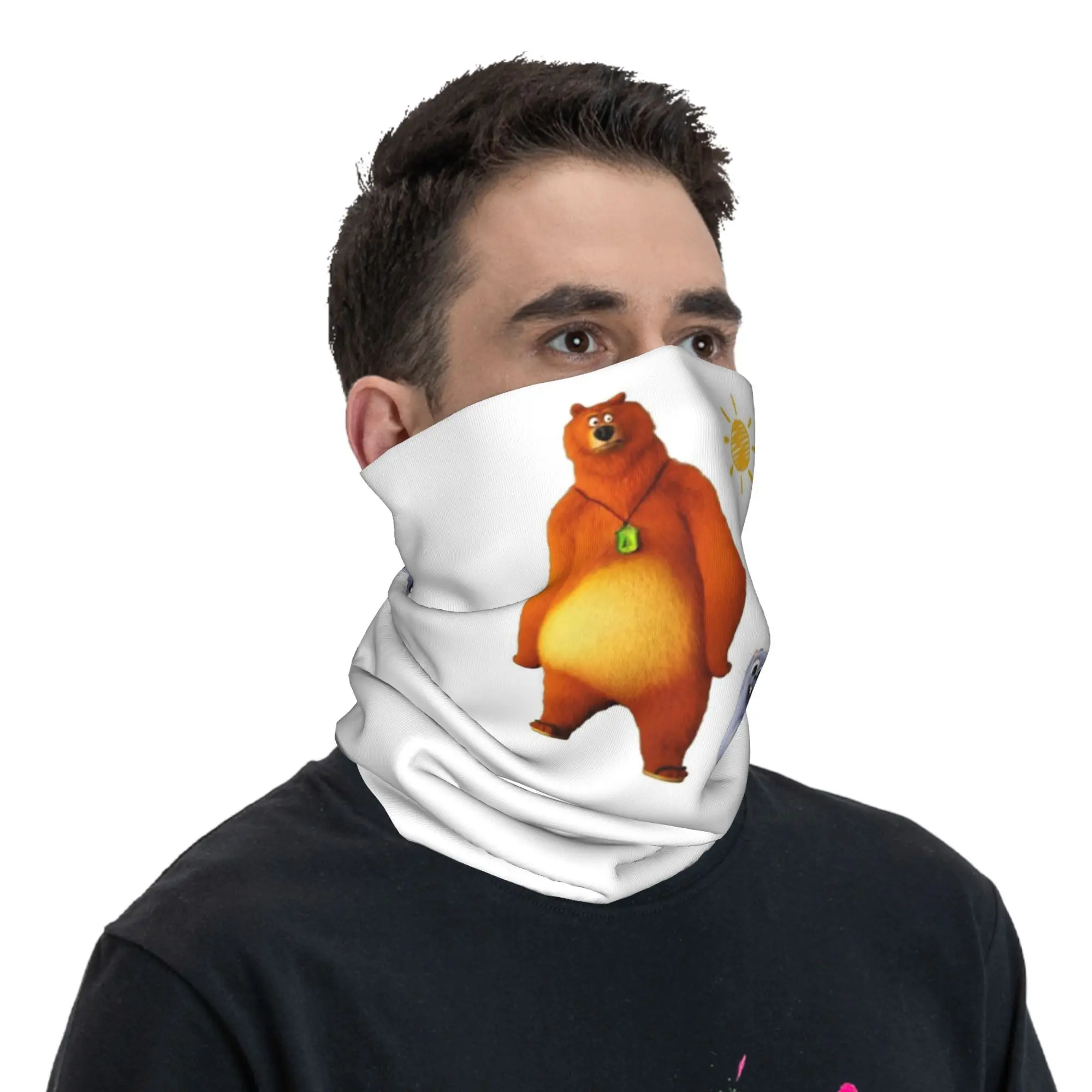 ภาพเคลื่อนไหว Grizzy และ Lemmings การ์ตูนอะนิเมะผ้าพันคอคอ Gaiter พิมพ์หน้ากากผ้าพันคอ Multi-use แถบคาดศีรษะขี่สําหรับผู้ชายผู้หญิง