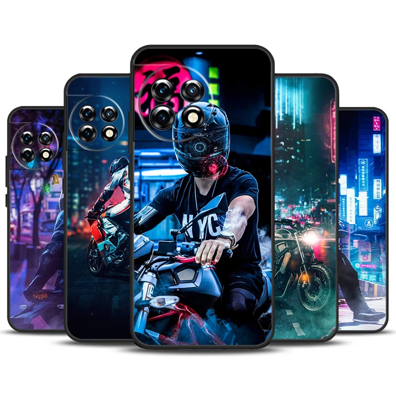 Neon Motorcycle Biker Case For OnePlus Nord 3 2T N10 N20 CE 2 Lite OnePlus 9 10 Pro 9RT 10R 10T 12R 11 12 Cover