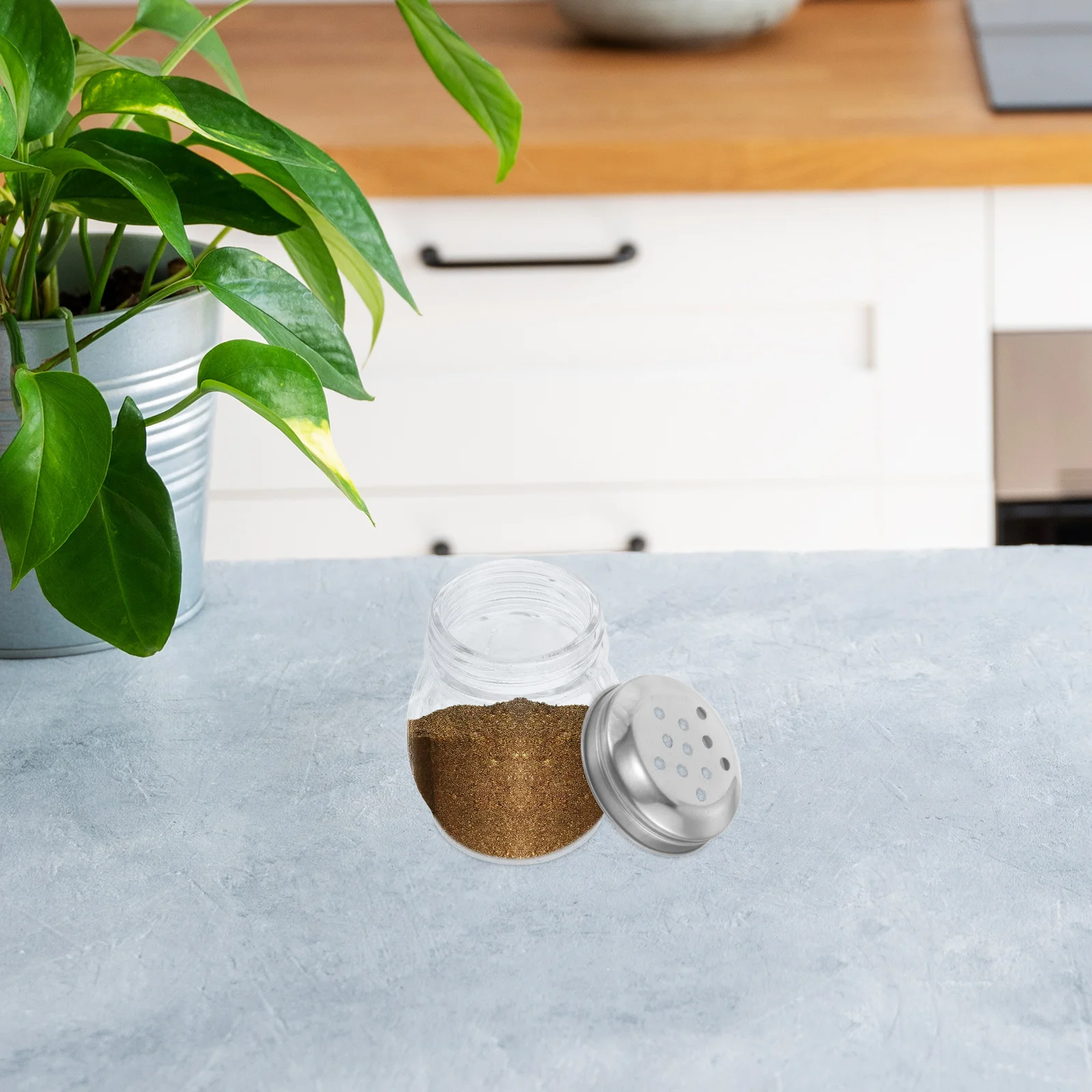 

2Pcs Transparent Glass Seasoning Bottle Set Kitchen Salt Pepper Containers Spice Jars for Cooking Bbq Camping Seasoning Box