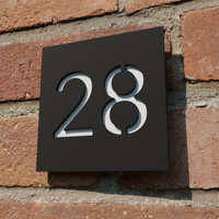 Modern Grey Acrylic House Numbers Sign with 3D Letters Customizable Design Outdoor Address Plaque Home Decor Street Visibility