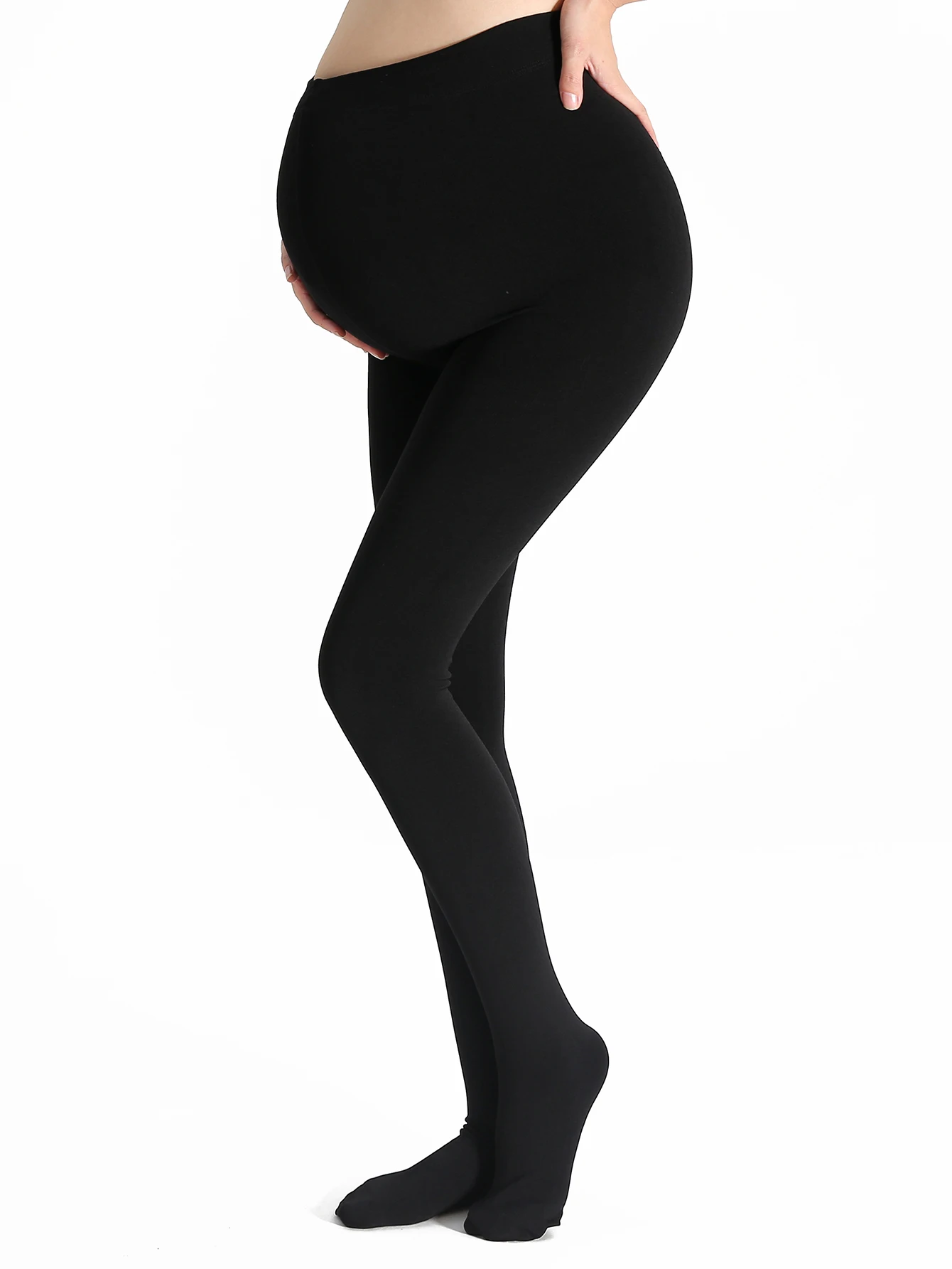 زوج من طماق الأمومة الخريف والشتاء رقيقة الصوف مريحة عالية الربيع جوارب طويلة دافئة #4