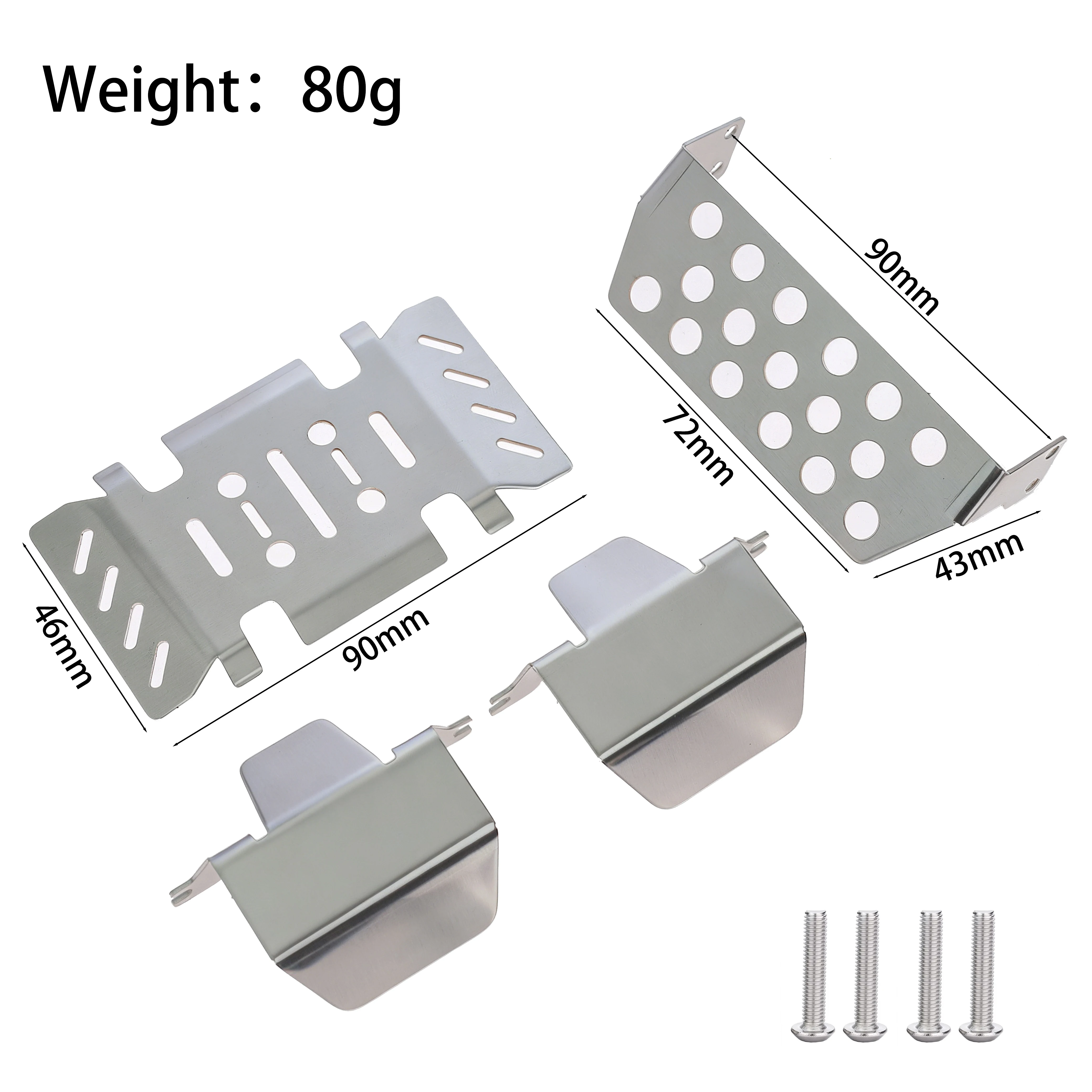 Heavy Duty Metal Chassis Armor Guard for FMS 1/10 RC Mashigan Crawler Upgrade Original Protective Part view 4