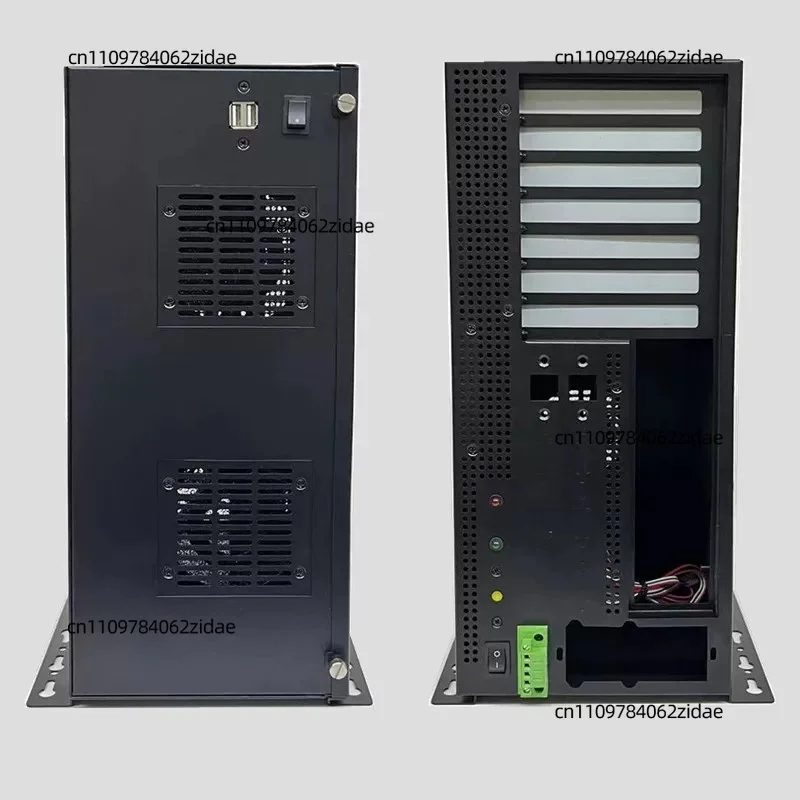 For Wall Mount IPC Chassis Vertical & Horizontal Mount 1U PSU 6 COM Ports with Feed-through Terminals