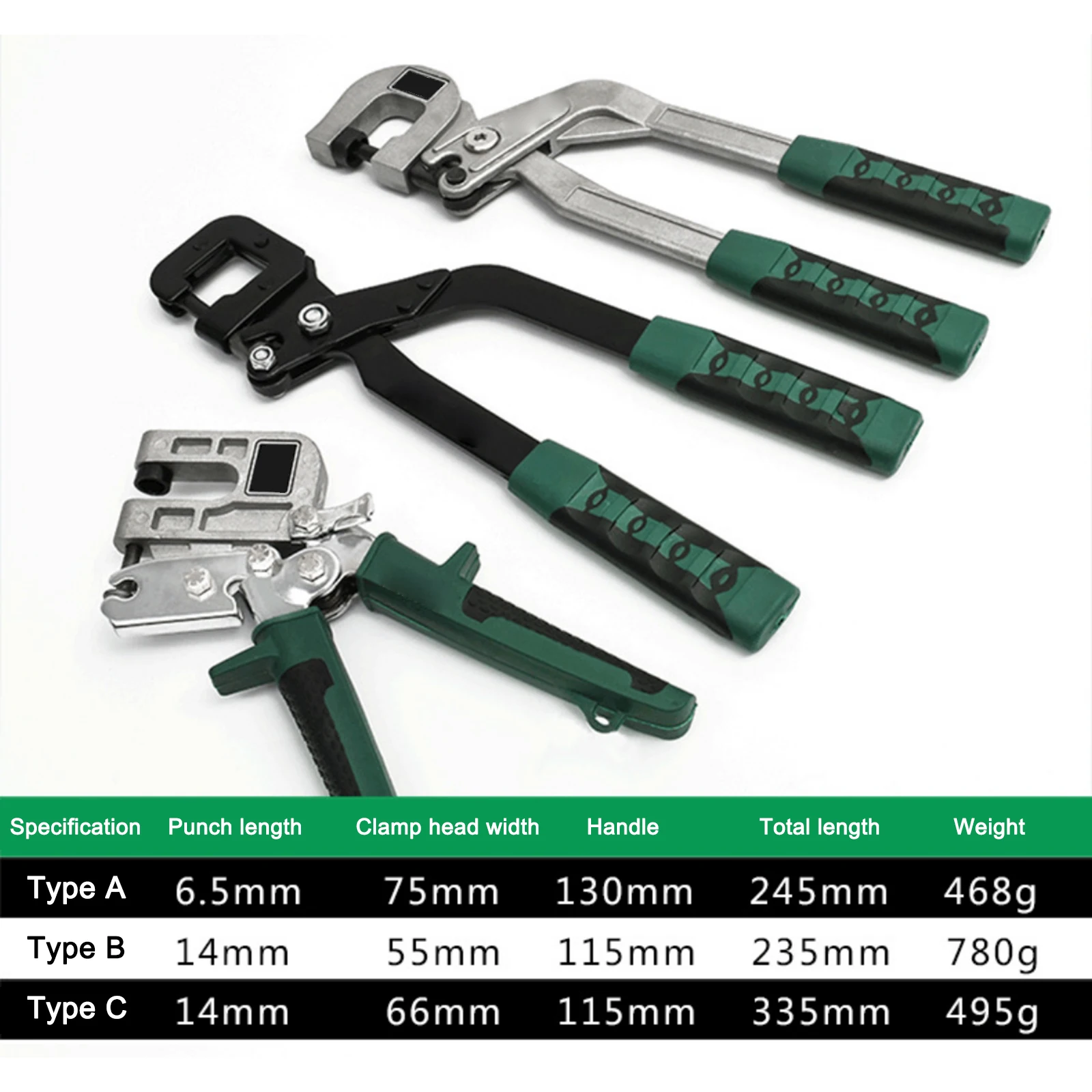 Multifunctional  Keel Forceps Pliers Hand Tools Stud Crimper Punch Lock Single Hand Flat Mouth Universal Metal Plier