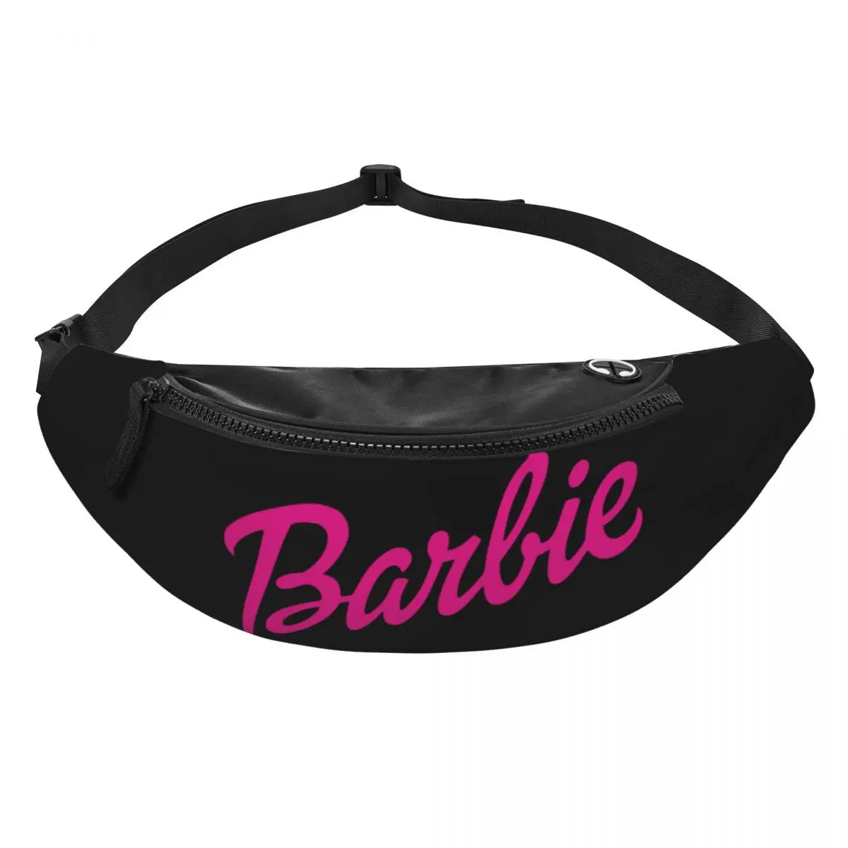 Custom Fashion Barbie Logo Fanny Pack for Travel Hiking Women Men Crossbody Waist Bag Phone Money Pouch