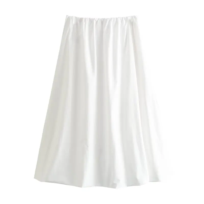 2024年春 レディース ハイウエスト ミディスカート ゆったり 多用途 Aライン ミディスカート 多用途 ミドル丈 ハーフスカート