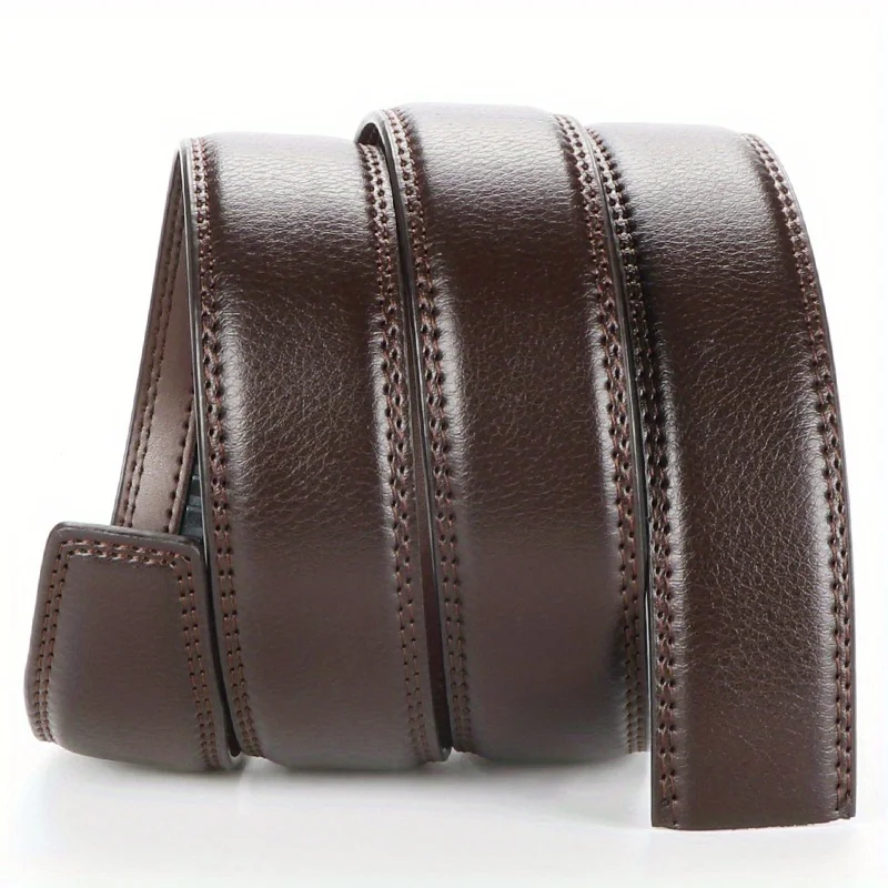 Set of 2 Large Cowhide Belts Without Buckles, Designed for Automatic Buckles Belts, Large Size 105-140 150 160 170cm Waistband