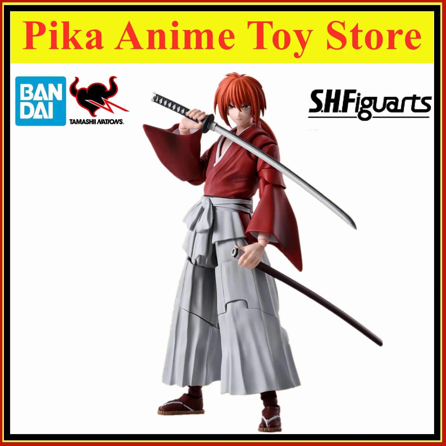 

Original BANDAI S.H.Figuarts Rurouni Kenshin Himura Kenshin Anime Figure Toys PVC Action Figurine Movable Collector Gift