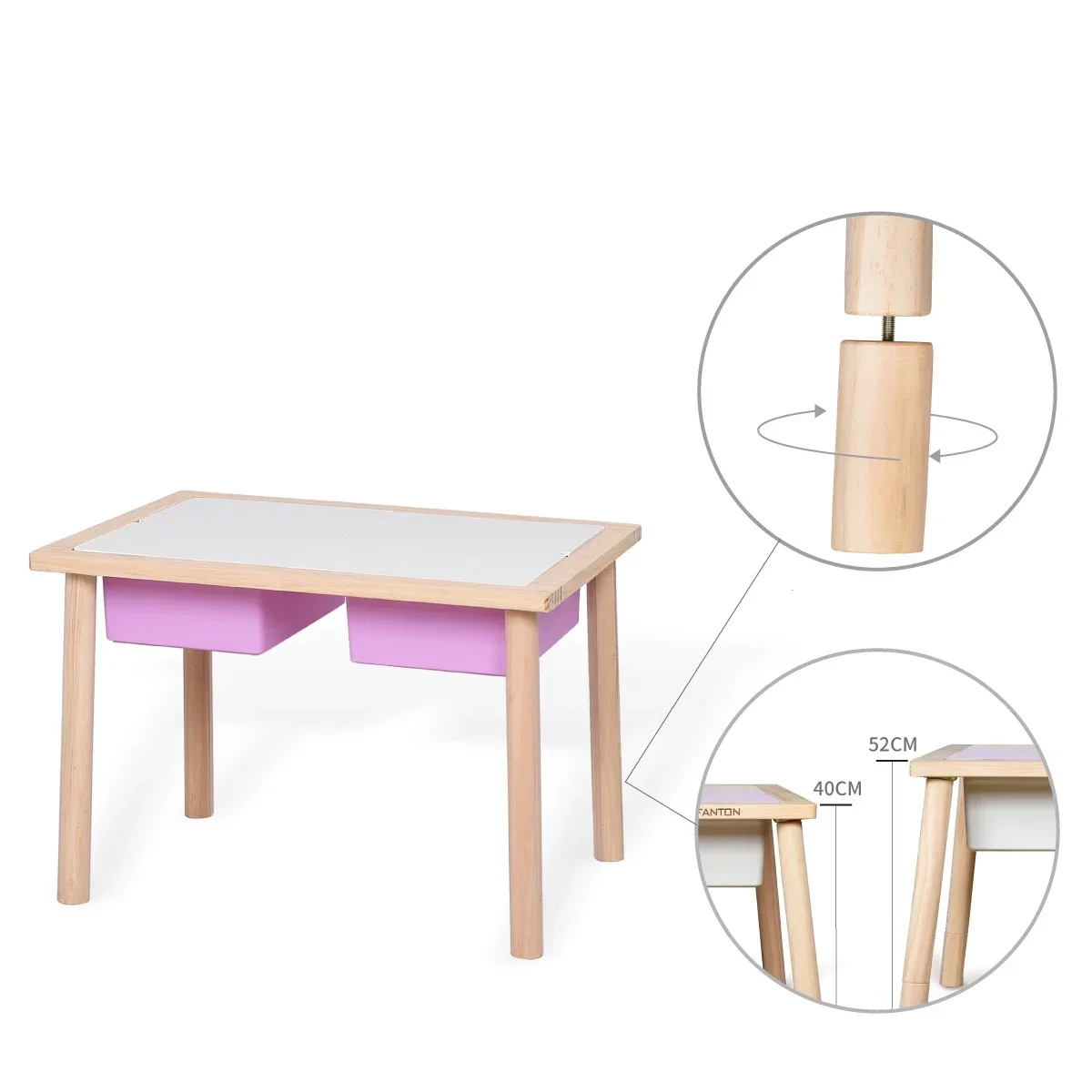 2026 Kids Assemble Study Table Children's Toy Tables and Chairs Montessori Kindergarten Game Table view 3