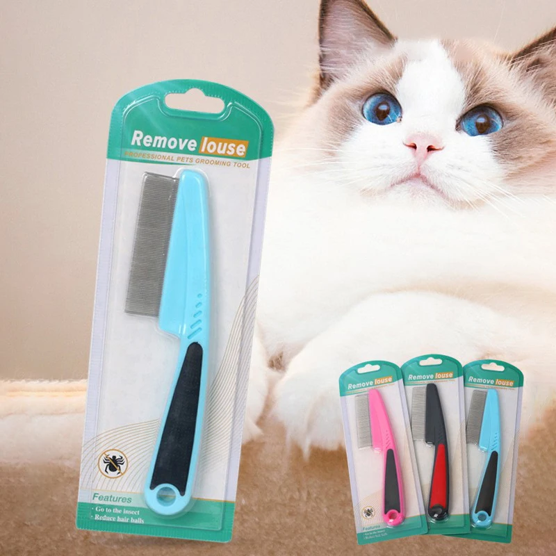

Anti Slip Long-handled Flea Comb for Cat Dog Professional Durable Stainless Steel Opening Knots Dog Grooming Comb Peigne À Poux