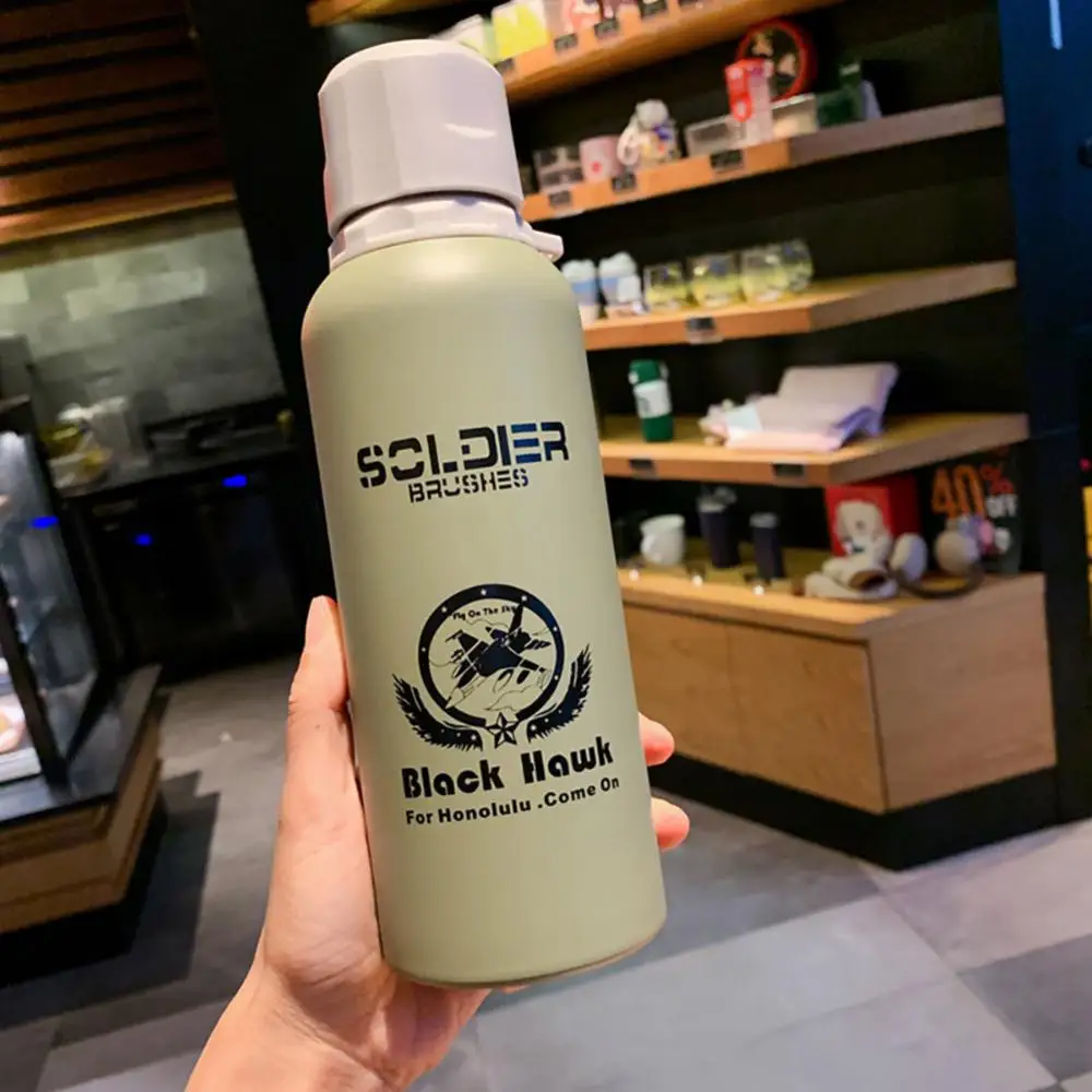 

Water Cup Portable Safe Stainless Steel Sports Bottle Double Wall Leak Proof Vacuum Flask Rust Proof Anti-fall