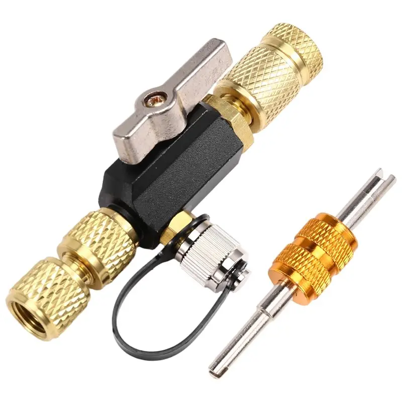 

Инструменты GYTB-HVAC Инструмент для снятия сердечника клапана 1/4 дюйма, с ключом сердечника клапана, комплект запасных частей с вакуумным рейтингом