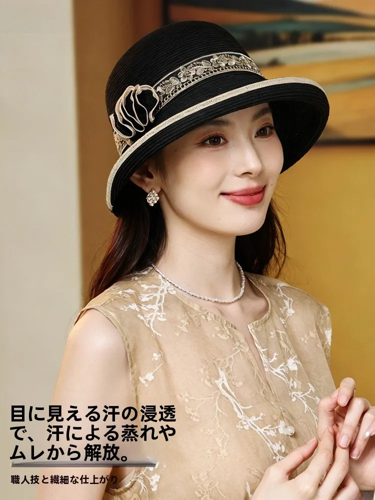 women's-summer-jazz-hat-ethnic-embroidery-flower-beach-travel-wide-brim-sunshade-polyester-fiber-adjustable-round-top-hat