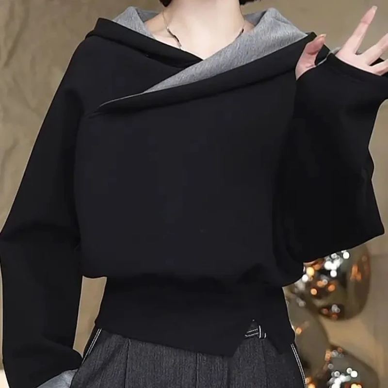 Loose High Quality Hoodies Baggy Plain Hooded Sweatshirt for Women Coat Essential Casual Woman Tops Cheap E Emo Korean Fashion M