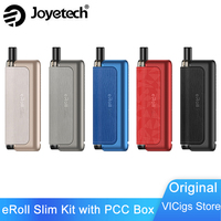 Original Joyetech eRoll Slim Kit with PCC Box 480mAh Battery 1500mAh Charging Case Electronic Cigarette 510 Drip Tip Vaporizer