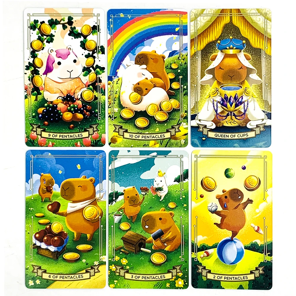 مجموعة بطاقات التارو الجديدة 78 قطعة من بطاقات التارو اللطيفة تجلب تلك المهدئة والطاقة إلى ألعاب العطلات على سطح التارو، وهدايا السنة الجديدة #4