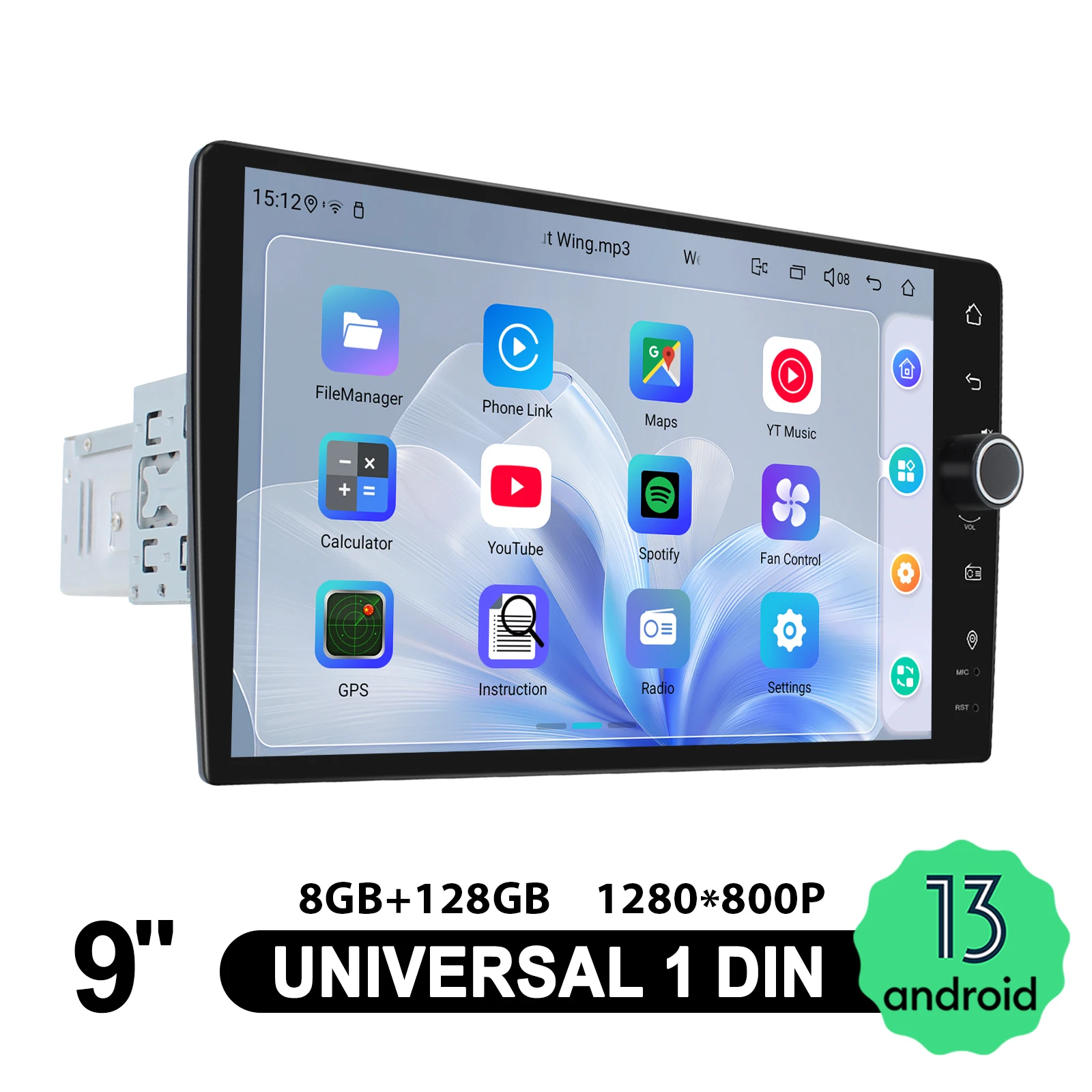 راديو ستيريو للسيارة RHD 9 بوصة يعمل بنظام أندرويد مع مقبض GPS Navi مع CarPlay اللاسلكي Android Auto HDMI/360 °   إخراج الكاميرا