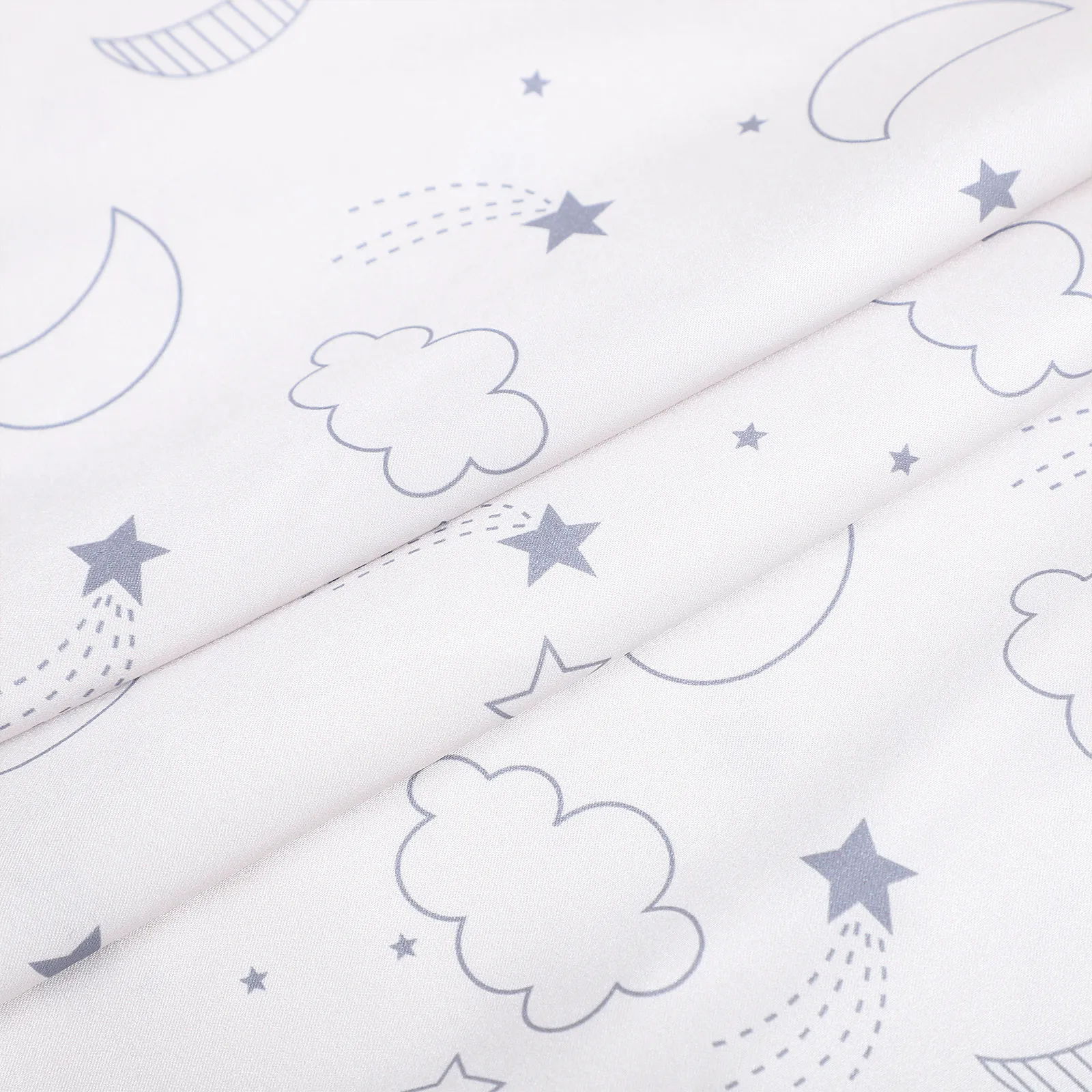 

2Pcs Children Pillowcase Toddler Soft Breathable Travel Pillow Cover Envelope Closure Cloud Moon Pattern Toddler Pillowcase