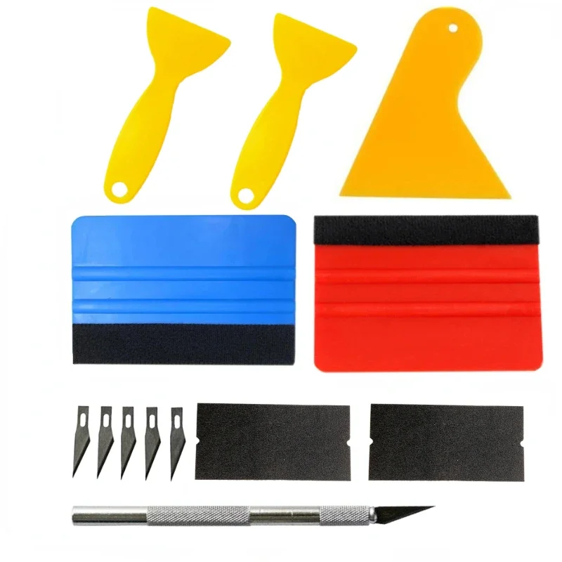 5/13-Piece Vinyl Wrap Kit - Multi-Surface Tool Set for Car & Window Tint, with Squeegee & Cutting Tools