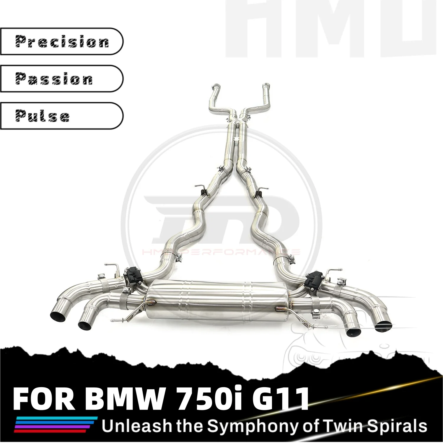 

HMD Performance Catback Exhaust for BMW 750i G11/G12, Stainless Steel with X-Pipe & Electronic Valves, Sport Sound Enhancement
