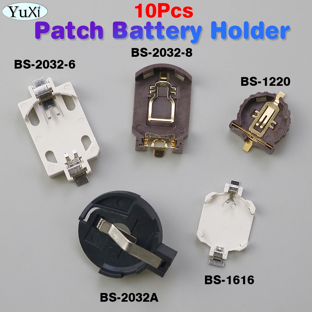 10 szt. CR2450 2032 2025 Bateria Pastylkowa Uchwyt Gniazdo Obudowa CR BS-2032/1120/1616 Uchwyt Baterii Powierzchniowej Części Zamienne do Naprawy