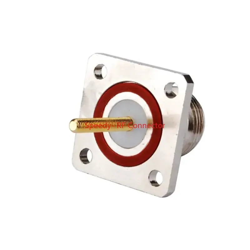 N Type Female Connector L16 N Female Jack Straight Water Proof 4 Hole Flange Panel Mount Solder Connector RF Fast Delivery Brass