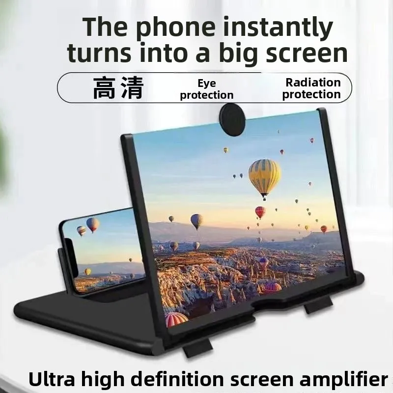 Screen Magnifier 3-5X, Light Foldable Stand for Eye Protection, Hands-Free Video Amplifier for Students, Watching Online Classes
