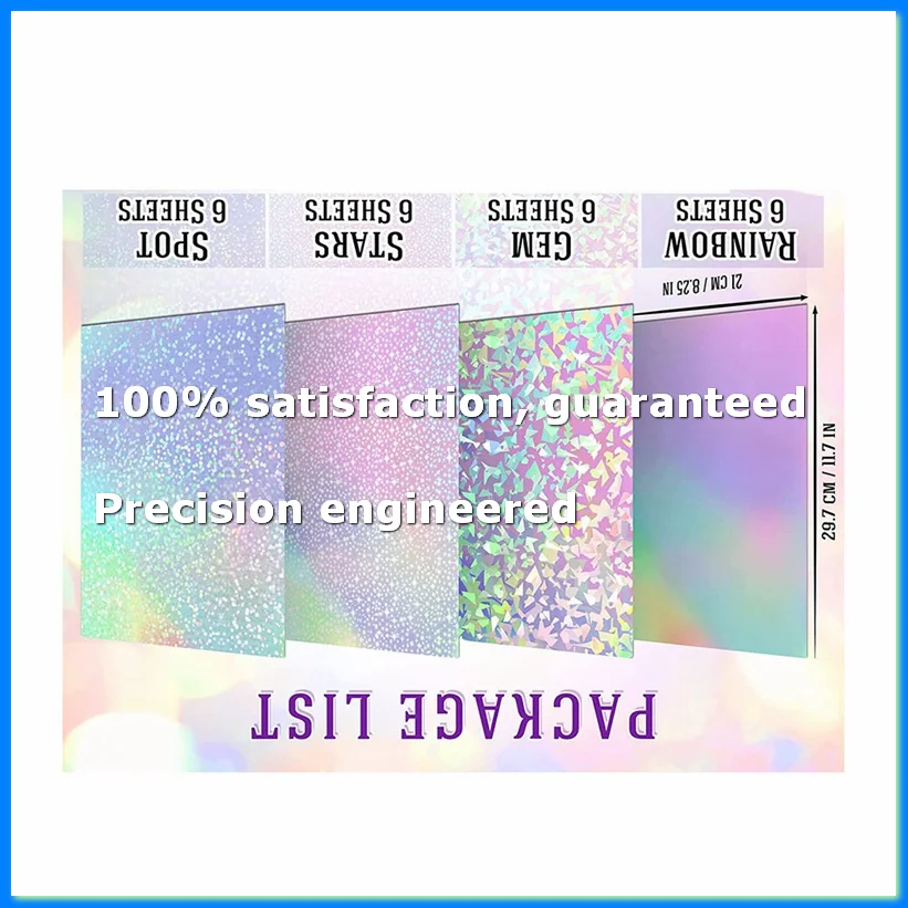 24 Sheets Vinyl Sticker Paper for Inkjet Printer - Printable Glossy Sticker Paper and Holographic Laminate Sheets-A22U