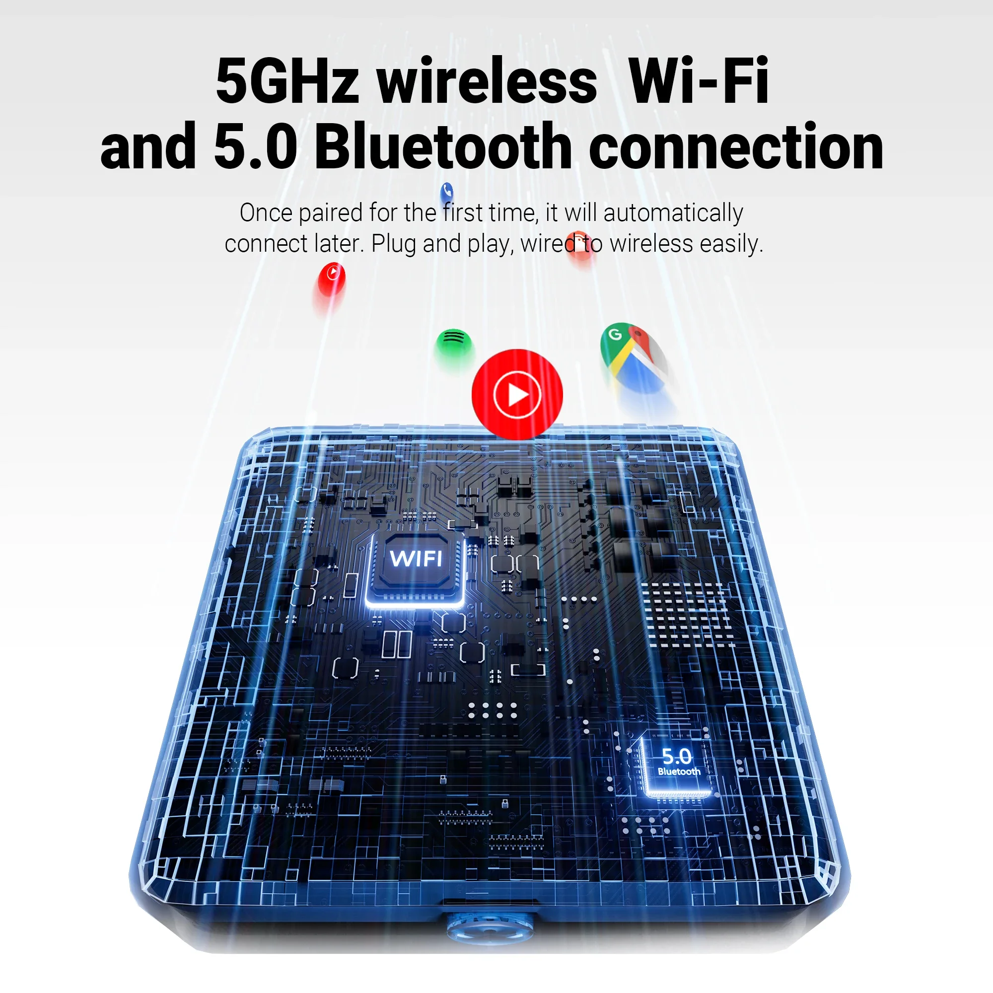 Ottocast A2Air PRO 안드로이드 자동 무선 어댑터 무선 안드로이드 자동차 액세서리에 유선 Kia VW Audi Ford 용 AA 동글 USB