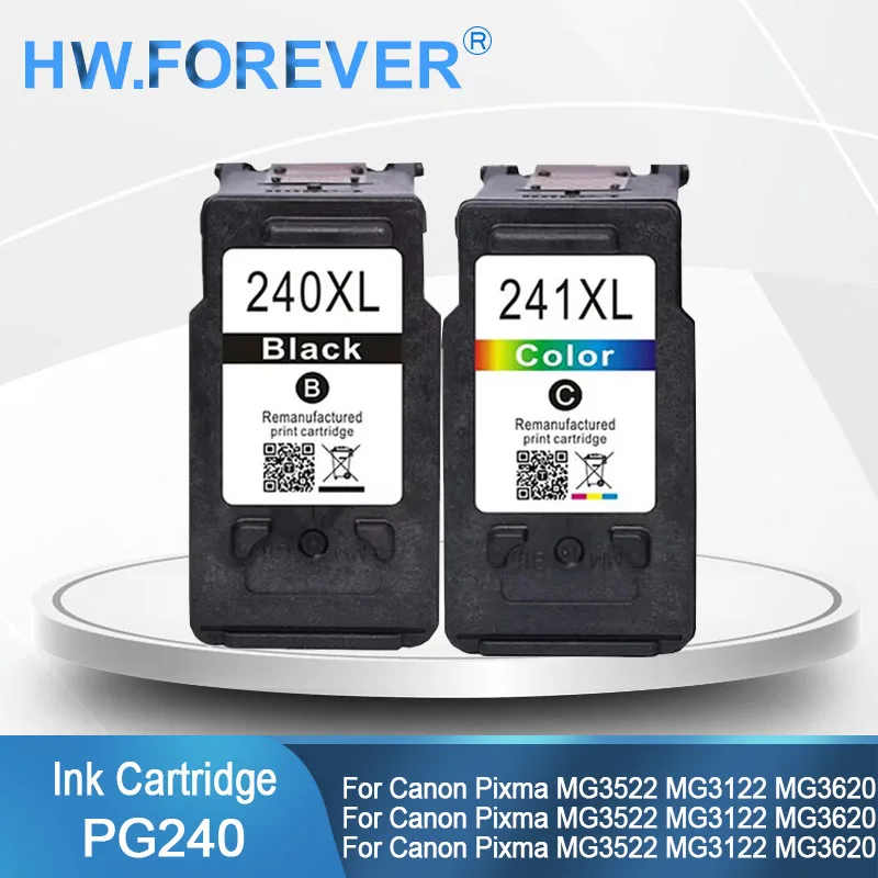 PG240 CL241 PG-240 CL-241 Compatible Ink Cartridge 240XL 241XL For Canon Pixma MG3522 MG3122 MG3620 MG3520 MG4220 MG3220 MG2220