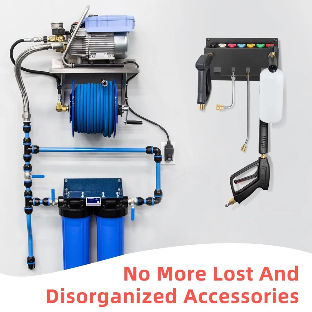 高圧水鉄砲ホルダー,1/4クイックコネクタ,高圧水鉄砲収納ボックス,パワーウォッシャー,スノーフォームキャノンオーガナイザー